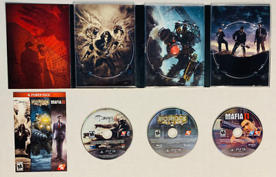 PS3 2K POWER PACK RARE! 3 GAMES Darkness2 Bioshock 2 & Mafia 2! 2013 TESTED NICE