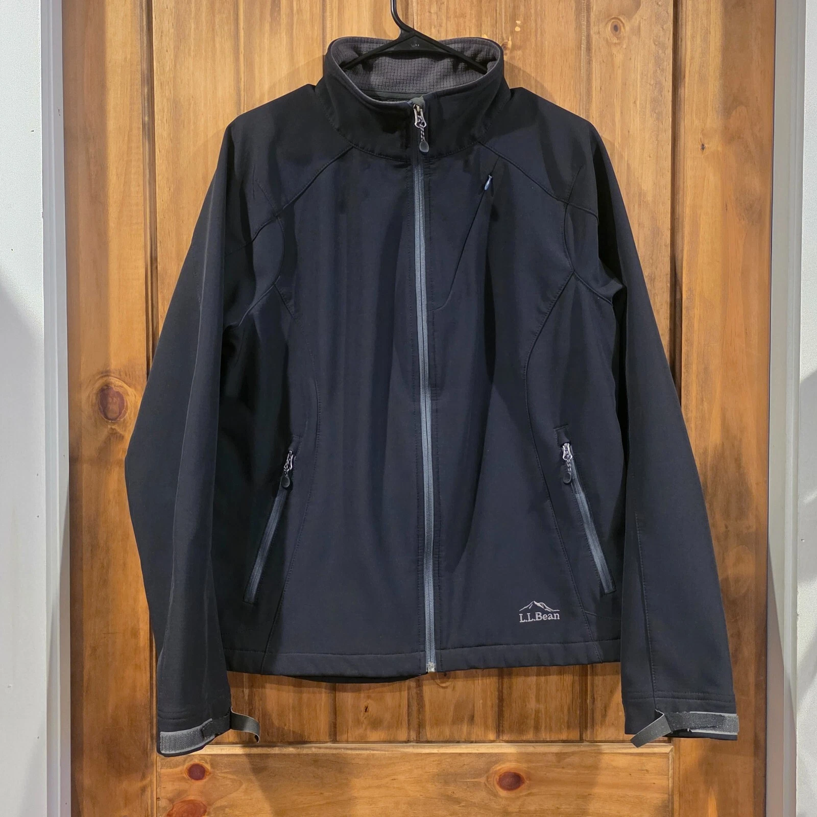 L.L. Bean Soft Shell Mens Large Dark Gray Soft Touch Classic Look Jacket