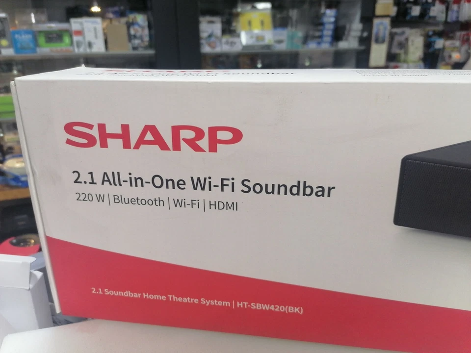 Sharp 2.1 All-in-one Wi-Fi Soundbar HT-SBW420 BK BLUETOOTH 4KHDMI - Immagine 4 di 4