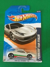 2012 Hot Wheels White Ferrari 458 Italia All Stars Series 10/10 - New - HTF B71 