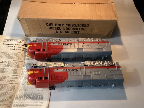 Marx Postwar 1095 Santa Fe A-A Diesels in Original Box Master Carton - Picture 4 of 17
