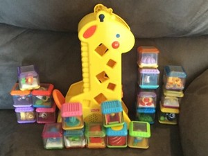 Fisher-Price Giraffe 20 Peek-A-Boo Blocks Discovery Toys Sound ref#0819002 | eBay