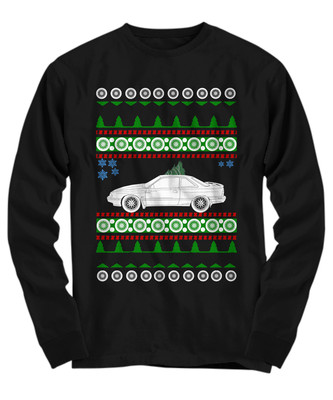1988 Mazda MX-6 Ugly Christmas Sweater Jumper - Long Sleeve Tee