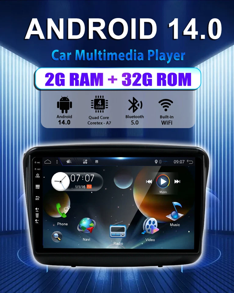 Android14 Autoradio Für Mitsubishi Pajero Sport L200 Triton GPS Navi CarPlay 32G - Bild 3 von 4