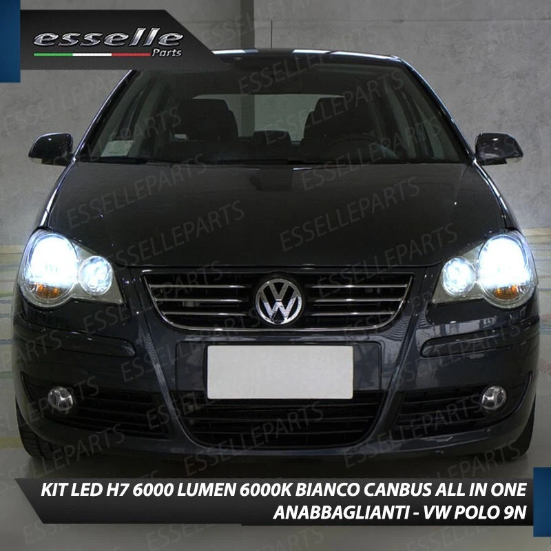CONVERSIONE FARI FULL LED PER VW POLO 9N RESTYLING LED CANBUS H7 12000lm - Immagine 2 di 4