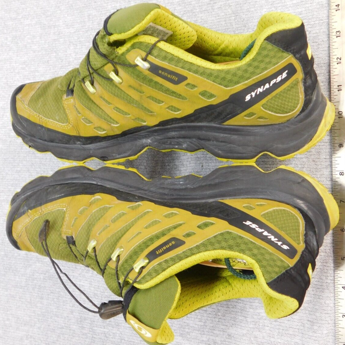 Scarpe da trekking Salomon da uomo Synapse CS verdi impermeabili all'aperto taglia 9 5 308792