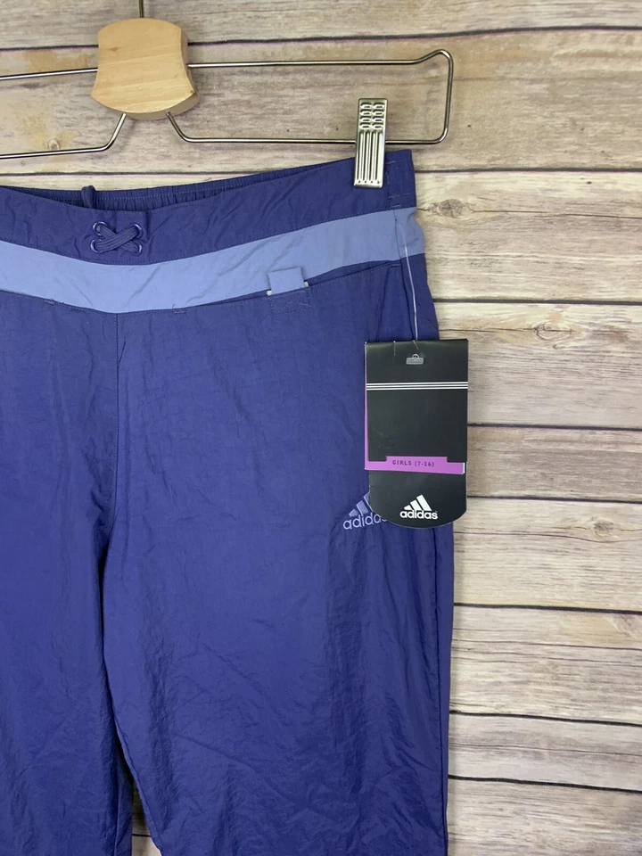 Adidas новый с Ярлыками девочек большой 14 ветровка брюки с подкладкой нейлона кружевной пояс - Изображение 4 из 4