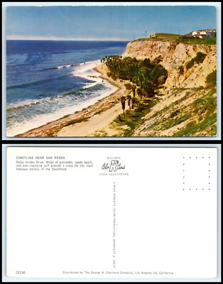 CALIFORNIA US Postcard - San Pedro, The Coastline O11