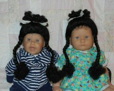 Monique LUCINDA Doll Wig SIZE 12/13 BLACK Long Braids Afro Wig Full Cap NWT