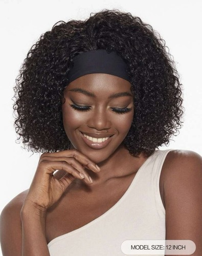 Perruque Courte Afro Bouclée En Cheveux Humains - Noir, Longueur 8 Pouces, Bonnet Moyen, Neuf Sans étiquette
