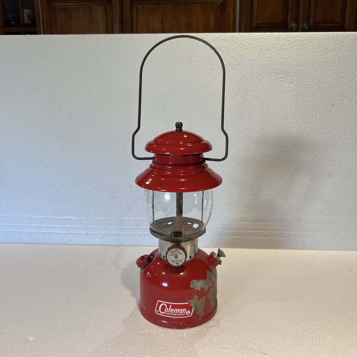 Coleman 1970 Lantern Red 200A with Globe Camping Dated 3/70 Tested