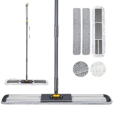36 Inch Commercial Industrial Floor Mop Long Handle Washable Cotton and 2 Mic...