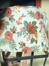 Mauve floral dot reversible Women's Skull/Chemo Surgical Scrub Hat/Cap Handmade