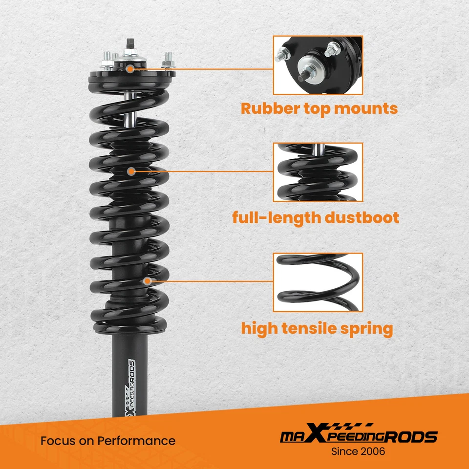 Kit de elevação de suspensão 4" apoios de suspensão e amortecedores para Toyota 4Runner 03-09 FJ Cruiser 07-14 - Imagem 3 de 4