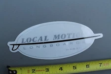LOCAL MOTION Hawaii Surfboards Clear Silver OG 80's LM1 Vintage Surfing STICKER