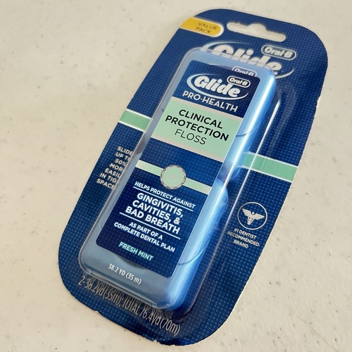 Oral-B Glide Pro-Health Clinical Protection Dental Floss 2 Pack Fresh Mint New - 第 6/6 張圖片