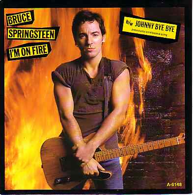 BRUCE SPRINGSTEEN I'm on fire 7" 45 vinyl record NEW USA + juke box title strip - Picture 1 of 3