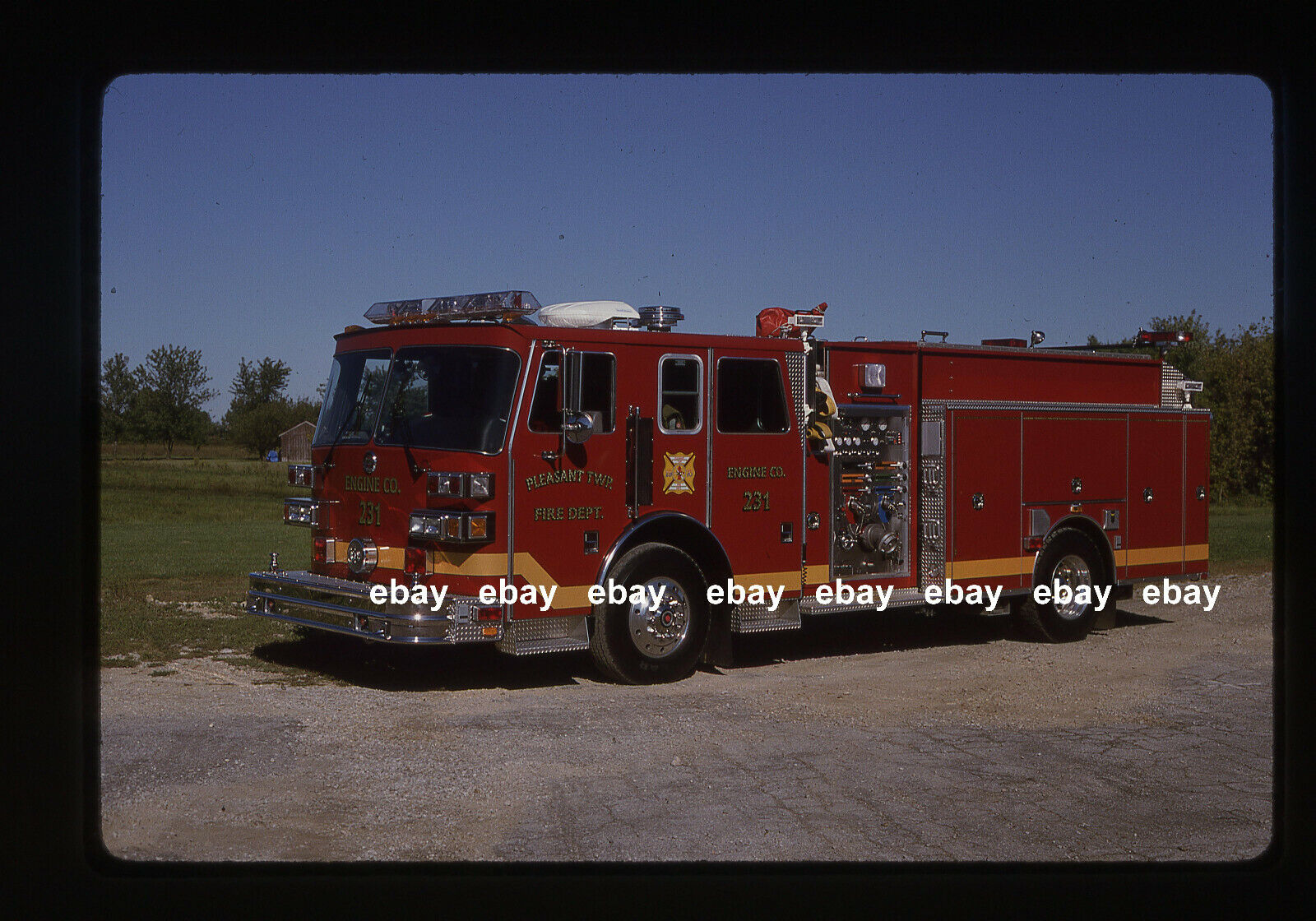 Orlando FL E5 Sutphen pumper Fire Apparatus Slide