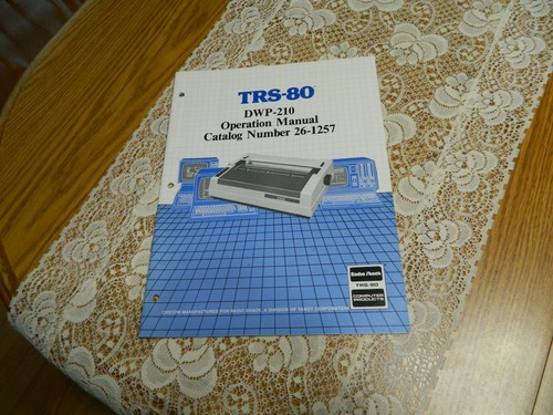 Radio Shack TRS-80 DWP-210 Operation Manual - EUC