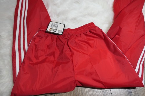 NWT Rare Adidas Vintage Nylon TEAM Red Lined Track Pants Youth Medium YM - Picture 12 of 12
