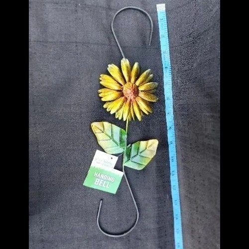 Colgador de metal girasol decoración amarillo - Imagen 1 de 4