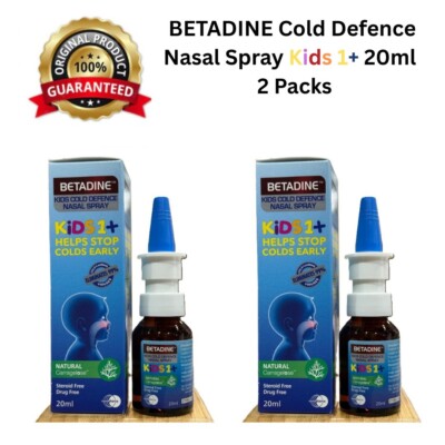 Betadine Kalt Abwehr Nasenspray Kinder 1+20ml Hilft Stopp Kalt Fl Frühe -2 Packs
