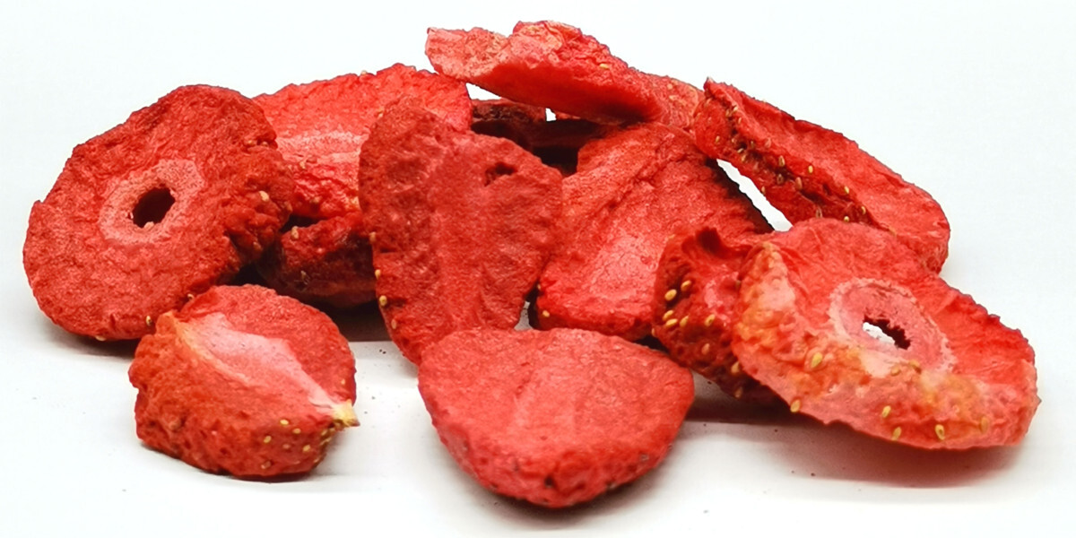 Bio Erdbeeren gefriergetrocknet 1000g 5-7mm Scheiben ohne Zusätze 100% Frucht