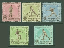 M A53 Afghanistan 1963 MNH 5v Sports Athletics Tennis