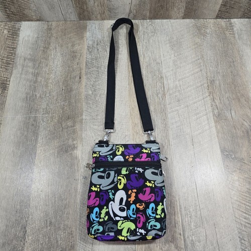 Disney Parks Mickey Mouse Crossbody Walt Disney World Travel Nylon Bag Purse EUC - Picture 2 of 9