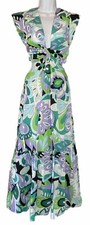 NWT Steve Madden Amanda Cutout Midi Dress Size S Multicolor VNeck Cap Sleeve