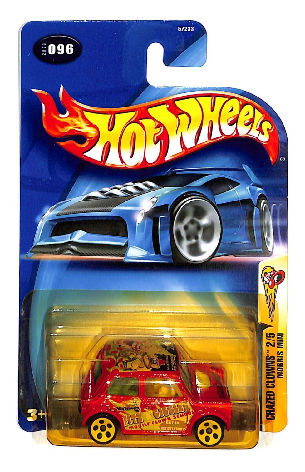 Hot Wheels Crazed Clowns Morris Mini #96 Diecast Vehicle 2003 Mattel