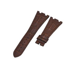 28mm Brown Leather Watch Strap For Audemars Piguet Royal Oak Offshore Deployant