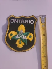 Vintage Boy Scout of Canada Ontario Crest Patch Trillium