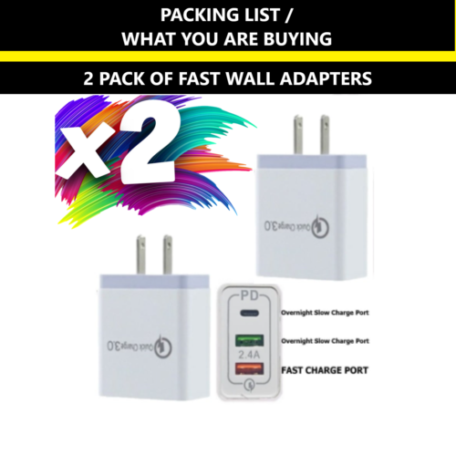 2 Pack 6ft Fast Charger Cable USB Cord for Samsung Galaxy A06 A14 15 16 25 35 55 - Picture 116 of 118