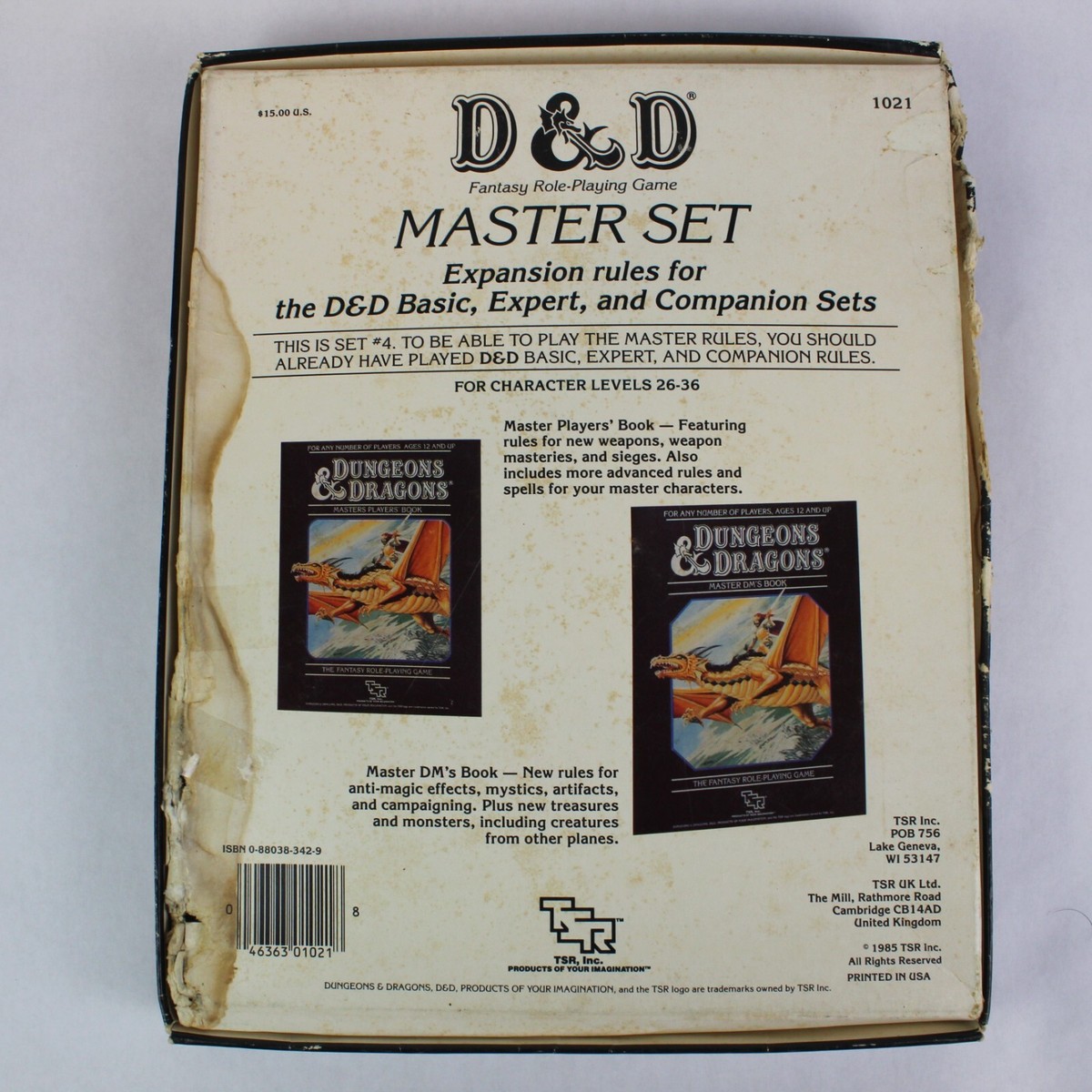 Set 4 Master Rules EXC 1021 Boxed Dungeons Dragons D&d TSR Set 4 Master Rules EXC 1021 Boxed Dungeons Dragons D&d TSR