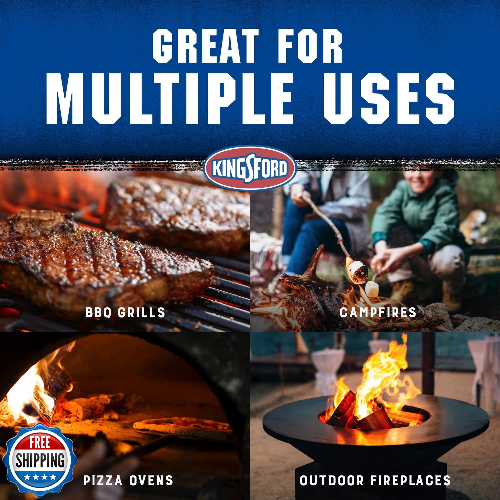 Kingsford Quick Light Fire Starters | Wooden Fire Starters Made with All Natu