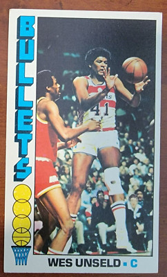 1976-77 Topps Basketball #5 WES UNSELD Bullets EX to NM SHARP LIST ...