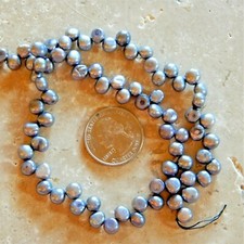 2 strands 4 - 5mm Blue Gray top drilled nugget Freshwater Pearl Beads, 160 beads