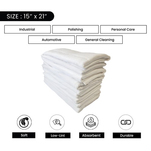 New Large Cotton Diaper Cloths - Highly Absorbable, Soft & Reusable - Picture 4 of 12