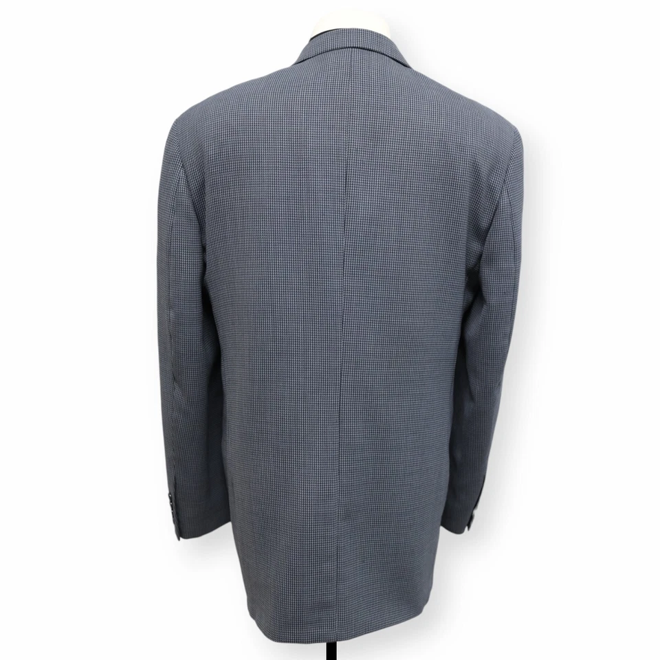 ALFANI мужской синий узор 100% шерсти спортивное пальто костюм куртка blazer 44 L - Изображение 4 из 4