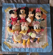 Vintage Disney Minnie  Daisy Plush Lot of 7  1987 Hav-A-Hank Handkerchief