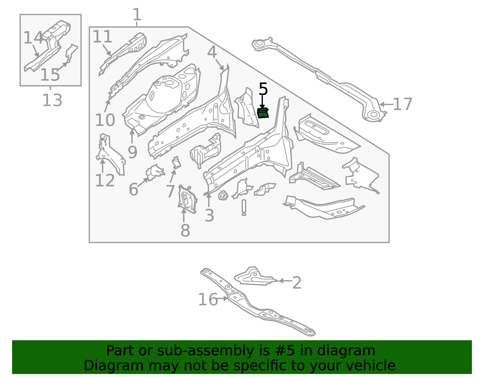 Genuine Ford Outer Rail Support AV6Z*16D119*A