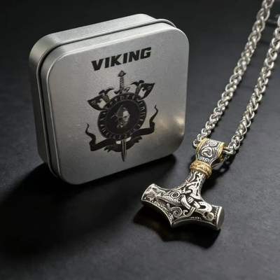 #ad 316L Stainless Steel Nordic Odin Viking Rune Pendant Chain Necklace For Men Vint $27.99