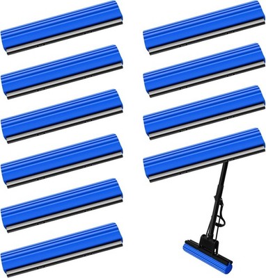 10 Pcs Roller Mop Head Refill PVA Sponge Floor Blue 