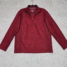 Tommy Bahama 1/4 Zip Pullover Men's Medium IslandZone Palm Coast Lightweight Red