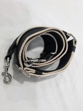 Marc Jacobs Black Nylon Stripe Adj Wide Crossbody Strap