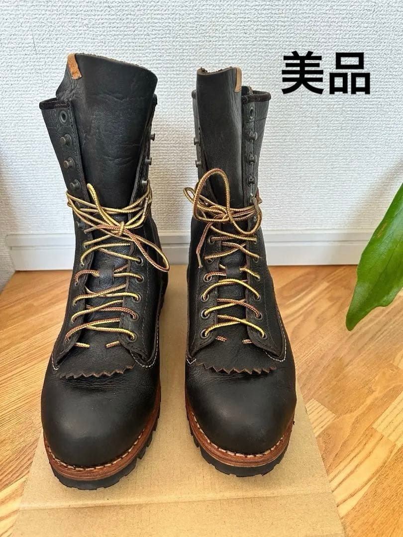 visvim POUNDMAKER BOOTS-FOLK Black US 9.5 (27.5cm) Leather Work Boots Rare