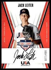 2019 Stars & Stripes CNT Signatures Black Ink Jack Leiter /499 #JL
