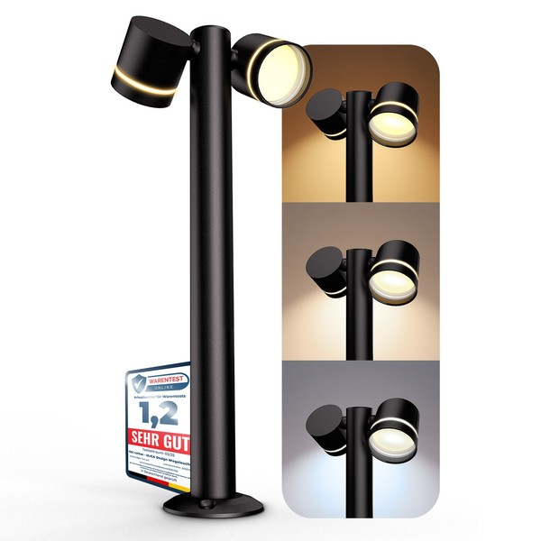 Ulica Led Standleuchte IP54 3CCT Lichtfarbe Warm Neutral Kalt Schwarz-image