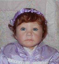 IMSCO Human Hair Unisex Doll Wig SZ 12/13 BIG DARK AUBURN Partial Cap LS-3153